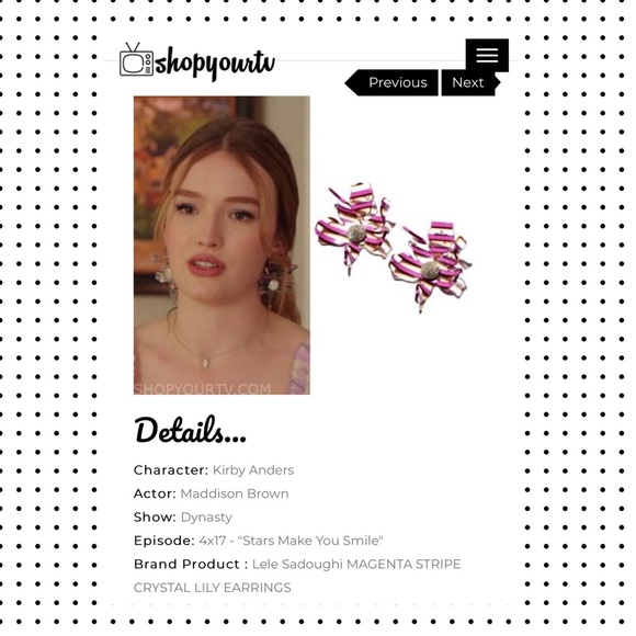 NWT Lele Sadoughi - Crystal Lily Earrings - Picture 13 of 14